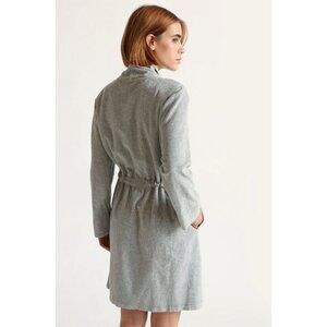 NWT SKIN 100% Organic Cotton Micro French Terry Robe 0 XS Belted Long Sleeve NEW